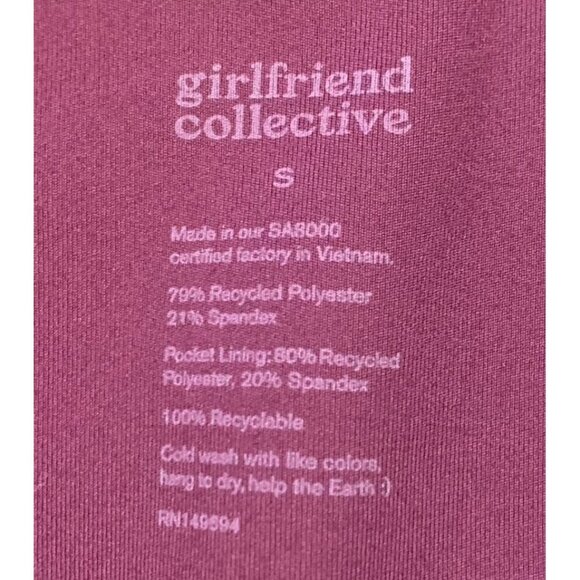 Girlfriend Collective Compressive Pocket Legging in Plum, cranberry size small - Picture 5 of 14